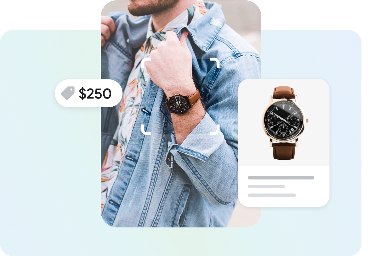Image of searching with lens for a watch